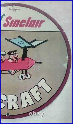 1930 Sinclair Aircraft Made In USA Vintage porcelain enamel sign