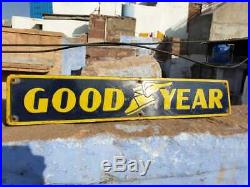 1940's Old Vintage Rare Goodyear Tire Ad. Porcelain Enamel Sign, Collectible