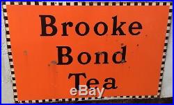 1940s Vintage/Retro Brooke Bond Tea Enamel Advertising Sign Large 102 x 152cm
