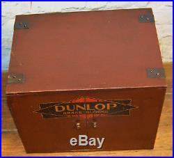 1940s wooden dunlop advertising draw cabinet cycle bicycle sign enamel vintage