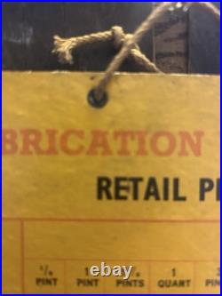 1947 vintage Shell Retail advertising Oil Price Garage Automobilia enamel sign