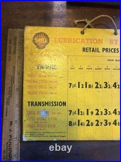 1947 vintage Shell Retail advertising Oil Price Garage Automobilia enamel sign