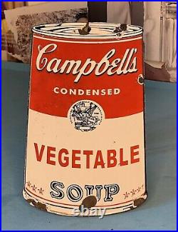 1950/60s Enamel Porcelain Sign Campbell's Soup Vintage Advertising