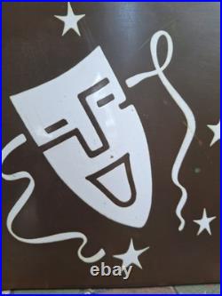 1960s Brass & Enamelled Max Factor Cosmetics Advertising Sign. Vintage/Retro