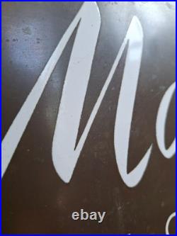 1960s Brass & Enamelled Max Factor Cosmetics Advertising Sign. Vintage/Retro