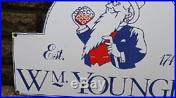 1970s Vintage Original HEAVY ENAMEL WILLIAM YOUNGER ALE BEER SIGN Youngers