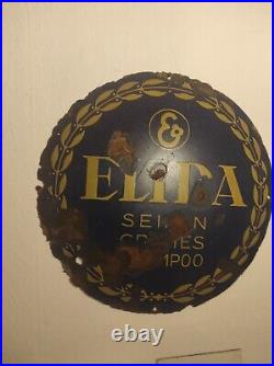 2XuXAd Antique Elida Soap Creams Enamel Sign 32 CM Vintage