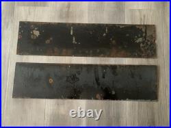 2 x Vintage Industrial Enamel Signs bt BRUSH TRANSFORMERS