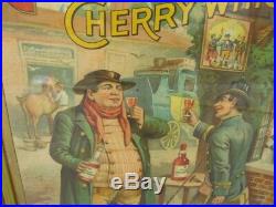 37901 Old Antique Vintage Tin N0t Enamel Sign Grant's Cherry Whisky Bottle Label