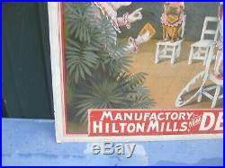41343 Old Vintage Antique Card Sign Shop Advert Enamel Derby Dog Biscuits Tin