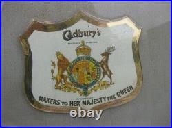 46040 Old Vintage Antique Pub Mirror Shop Sign Cadbury's Chocolate Tin Enamel