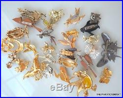 50pc Vintage to Modern PIN lot Collectible Birds, Elephants, animals, Signed