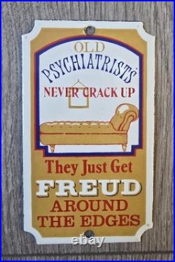 7x Dodo Designs Vintage Porcelain Enamel Sign's 1970s 6.5cm x 11.5cm