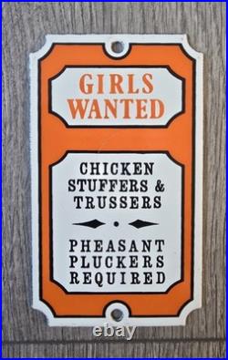 7x Dodo Designs Vintage Porcelain Enamel Sign's 1970s 6.5cm x 11.5cm