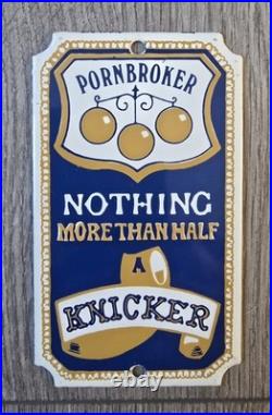 7x Dodo Designs Vintage Porcelain Enamel Sign's 1970s 6.5cm x 11.5cm