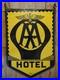 AA_HOTEL_ENAMEL_SIGN_Garage_Vintage_Automobilia_Genuine_Cool_DOUBLE_SIDED_01_hzax