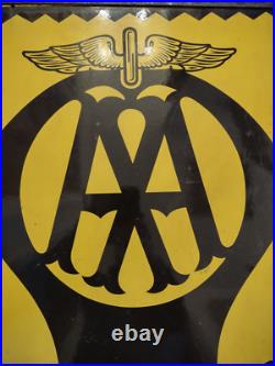 AA HOTEL ENAMEL SIGN Garage Vintage Automobilia Genuine Cool DOUBLE SIDED AA HOTEL ENAMEL SIGN Garage Vintage Automobilia Genuine Cool DOUBLE SIDED