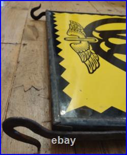 AA HOTEL ENAMEL SIGN Garage Vintage Automobilia Genuine Cool DOUBLE SIDED AA HOTEL ENAMEL SIGN Garage Vintage Automobilia Genuine Cool DOUBLE SIDED