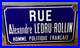ANTIQUE_VINTAGE_FRENCH_BLUE_ENAMEL_ROAD_SIGN_PLAQUE_HOMME_POLITIQUE_45cm_L_x_25H_01_lb