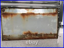 ANTIQUE VINTAGE FRENCH BLUE ENAMEL ROAD SIGN PLAQUE HOMME POLITIQUE 45cm L x 25H