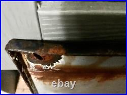 ANTIQUE VINTAGE FRENCH BLUE ENAMEL ROAD SIGN PLAQUE HOMME POLITIQUE 45cm L x 25H