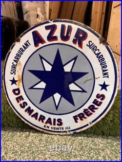 AZUR Enamel Double Sided metal sign french car vintage automobile