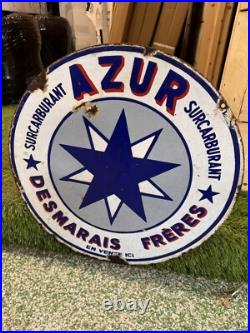 AZUR Enamel Double Sided metal sign french car vintage automobile