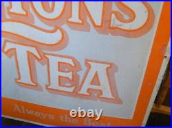 A Large Vintage Lyons Tea Enamel Sign