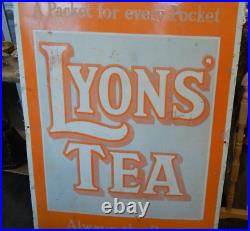 A Large Vintage Lyons Tea Enamel Sign