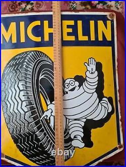A Large Vintage Style Enamel'MICHELIN' Sign, 60cm X 45xm