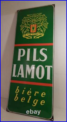A vintage Belgian beer Pils Lamot advertising enamel sign