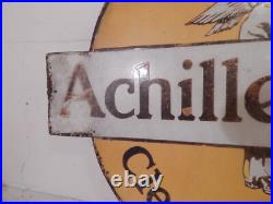 A vintage enamel advertising sign double sided A vintage enamel advertising sign double sided