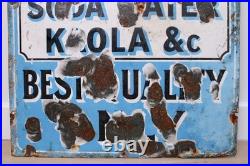 A vintage mid-century R. Whites enamel drinks advertising sign