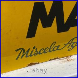 Agip Enamel Sign 60x40cm (23.6x15.7) Nice Big Garage Vintage Porcelain Sign