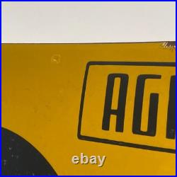 Agip Enamel Sign 60x40cm (23.6x15.7) Nice Big Garage Vintage Porcelain Sign