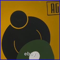 Agip Enamel Sign 60x40cm (23.6x15.7) Nice Big Garage Vintage Porcelain Sign