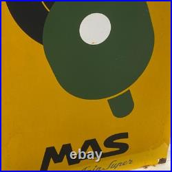 Agip Enamel Sign 60x40cm (23.6x15.7) Nice Big Garage Vintage Porcelain Sign