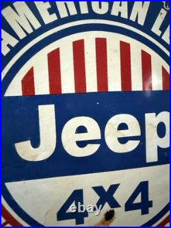 American jeep 4x4 Enamel Advertising Sign-classic car- vintage garage man cave