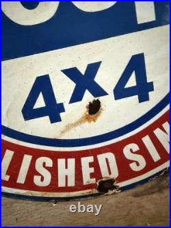 American jeep 4x4 Enamel Advertising Sign-classic car- vintage garage man cave