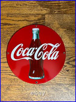 Ande Rooney Vintage Porcelain Enamel Metal Advertising Sign COCA COLA FREEPOST