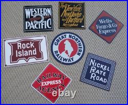 Ande Rooney Vintage Porcelain Enamel Metal Sign NEW YORK RAILROAD Collection
