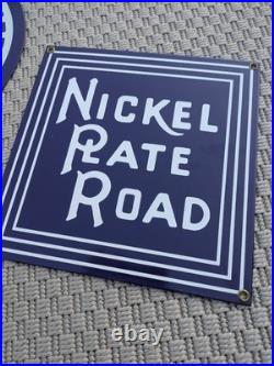 Ande Rooney Vintage Porcelain Enamel Metal Sign NEW YORK RAILROAD Collection