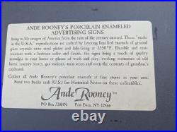 Ande Rooney Vintage Porcelain Enamel Metal Sign NEW YORK RAILROAD Collection