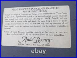 Ande Rooney Vintage Porcelain Enamel Metal Sign NEW YORK RAILROAD Collection