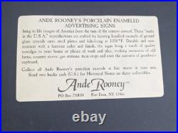 Ande Rooney Vintage Porcelain Enamel Metal Sign NEW YORK RAILROAD Collection