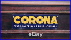 Antique 14 Feet Long Bar or Shop Counter c. 1890. Vintage Corona Enamel Sign