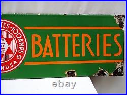 Antique American Collectibles Vintage Autostar Batteries Enamel Porcelain Sign