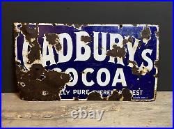 Antique Cadbury's Enamel Sign. Vintage Advertising. #No28Antiques #Somerset