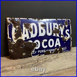 Antique Cadbury's Enamel Sign. Vintage Advertising. #No28Antiques #Somerset