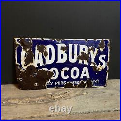 Antique Cadbury's Enamel Sign. Vintage Advertising. #No28Antiques #Somerset